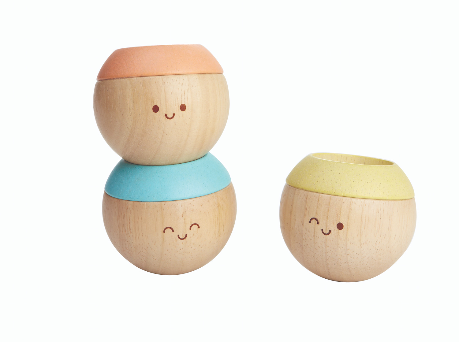 Pastel wooden sensory heads